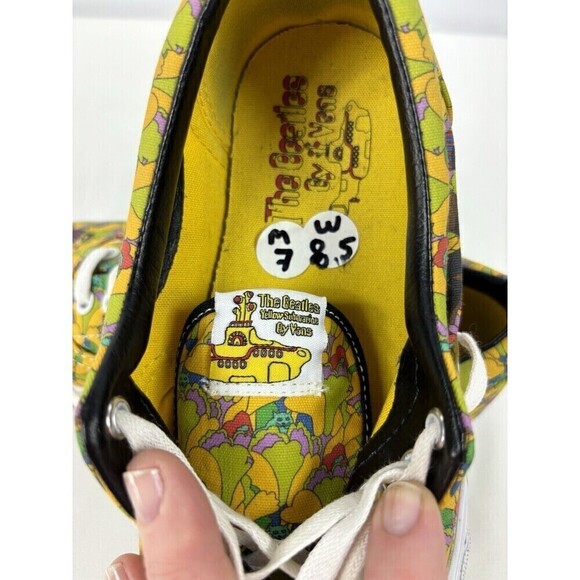 Vans Yellow Submarine The Beatles Sneakers Yellow Womens 8.5 Mens 7 - Picture 8 of 11
